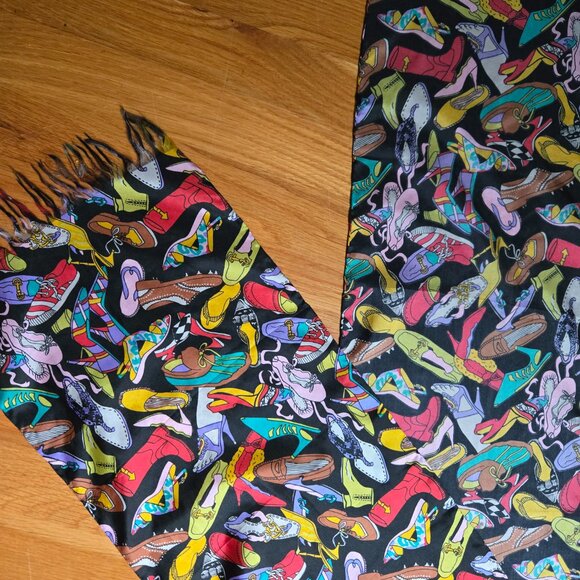 Shoe Print Long Neck or Head Scarf - Picture 1 of 5